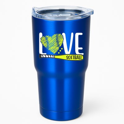 Love Softball Hobby Sport Gift Tumbler