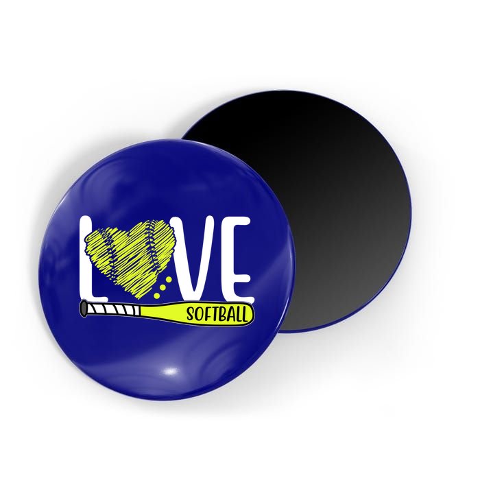 Love Softball Hobby Sport Gift Magnet