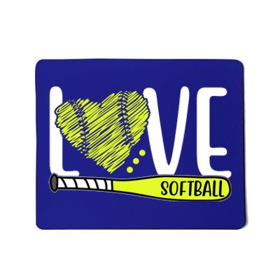 Love Softball Hobby Sport Gift Mousepad