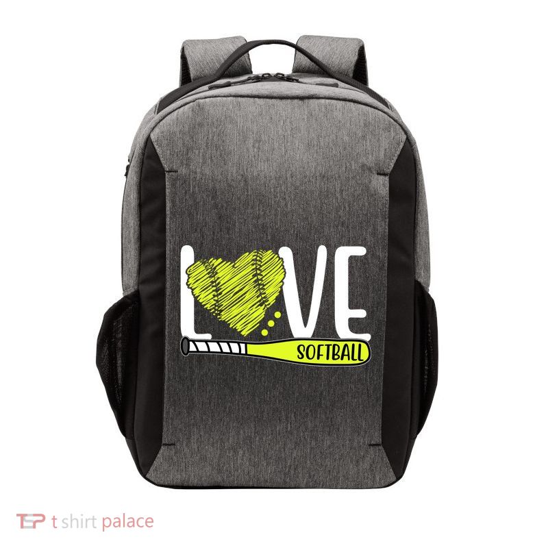 Love Softball Hobby Sport Gift Vector Backpack