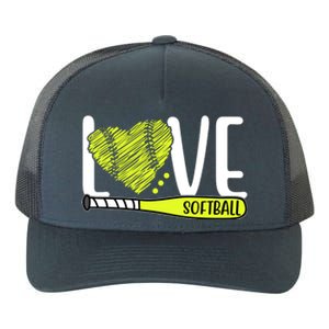 Love Softball Hobby Sport Gift Yupoong Adult 5-Panel Trucker Hat