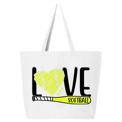 Love Softball Hobby Sport Gift 25L Jumbo Tote