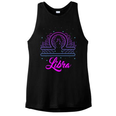 Libra Scale Horoscope Birthday Great Gift Ladies PosiCharge Tri-Blend Wicking Tank