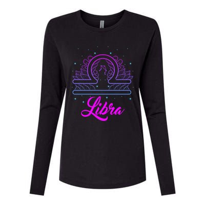 Libra Scale Horoscope Birthday Great Gift Womens Cotton Relaxed Long Sleeve T-Shirt