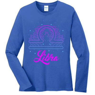 Libra Scale Horoscope Birthday Great Gift Ladies Long Sleeve Shirt