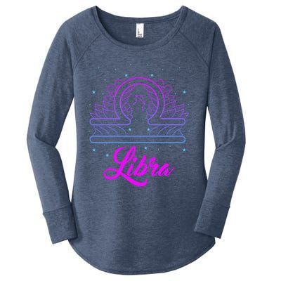 Libra Scale Horoscope Birthday Great Gift Women's Perfect Tri Tunic Long Sleeve Shirt