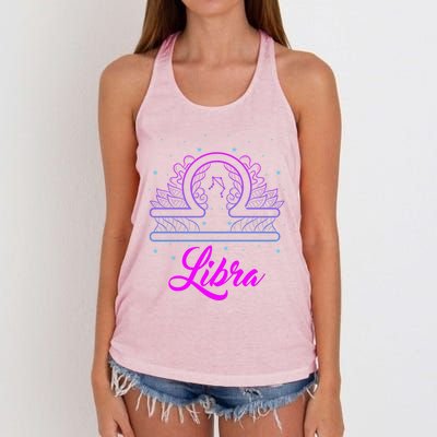 Libra Scale Horoscope Birthday Great Gift Women's Knotted Racerback Tank