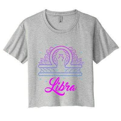 Libra Scale Horoscope Birthday Great Gift Women's Crop Top Tee