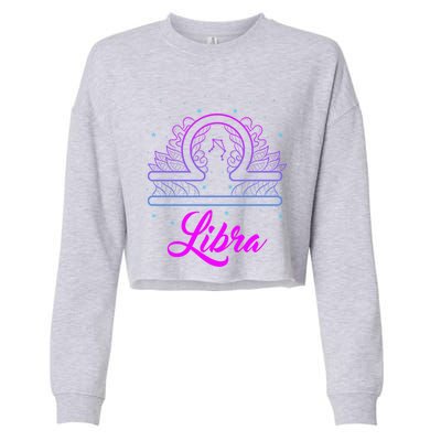 Libra Scale Horoscope Birthday Great Gift Cropped Pullover Crew