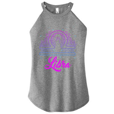 Libra Scale Horoscope Birthday Great Gift Women's Perfect Tri Rocker Tank