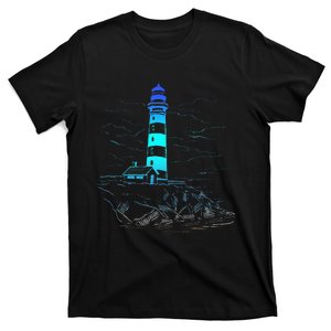 Lighthouse Seaside House Sailing Sea Beach Life Boating T-Shirt