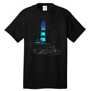 Lighthouse Seaside House Sailing Sea Beach Life Boating Tall T-Shirt