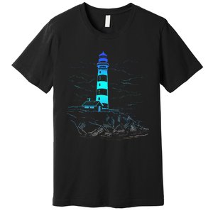 Lighthouse Seaside House Sailing Sea Beach Life Boating Premium T-Shirt