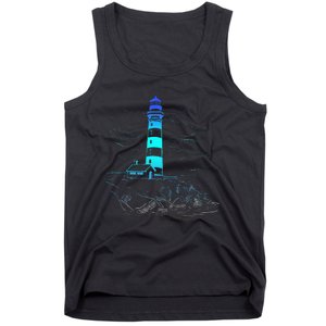 Lighthouse Seaside House Sailing Sea Beach Life Boating Tank Top