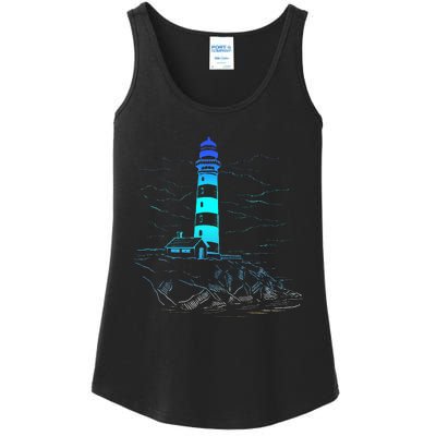 Lighthouse Seaside House Sailing Sea Beach Life Boating Ladies Essential Tank