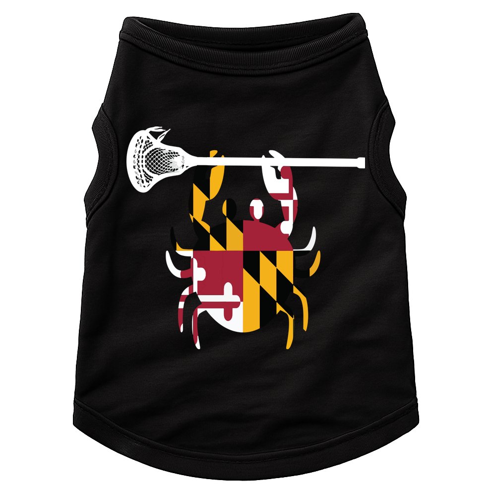 Lacrosse Shirts Helmet Sticks LAX Maryland Flag Gift Doggie Tank