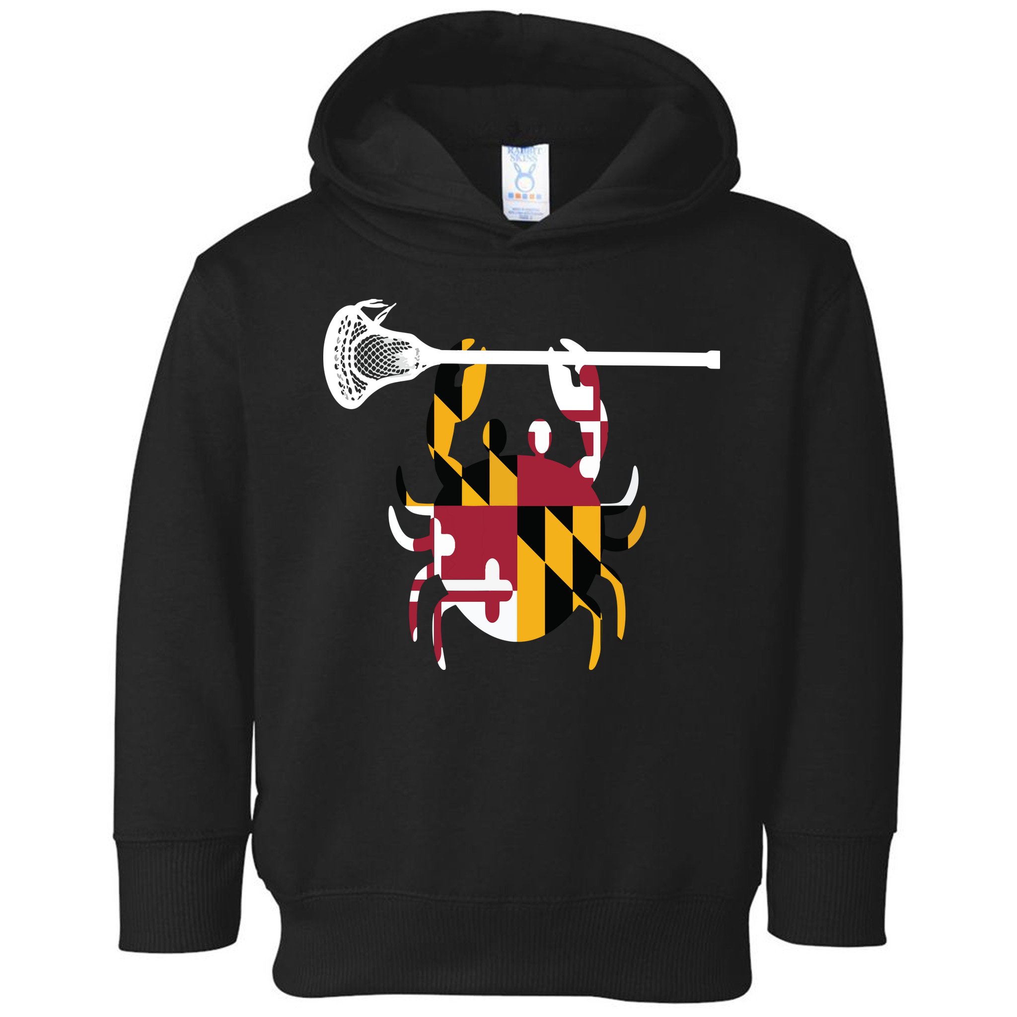 Lacrosse Shirts Helmet Sticks LAX Maryland Flag Gift Toddler Hoodie