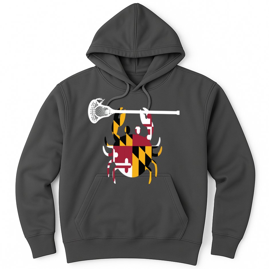 Lacrosse Shirts Helmet Sticks LAX Maryland Flag Gift Hoodie