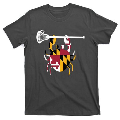 Lacrosse Shirts Helmet Sticks LAX Maryland Flag Gift T-Shirt