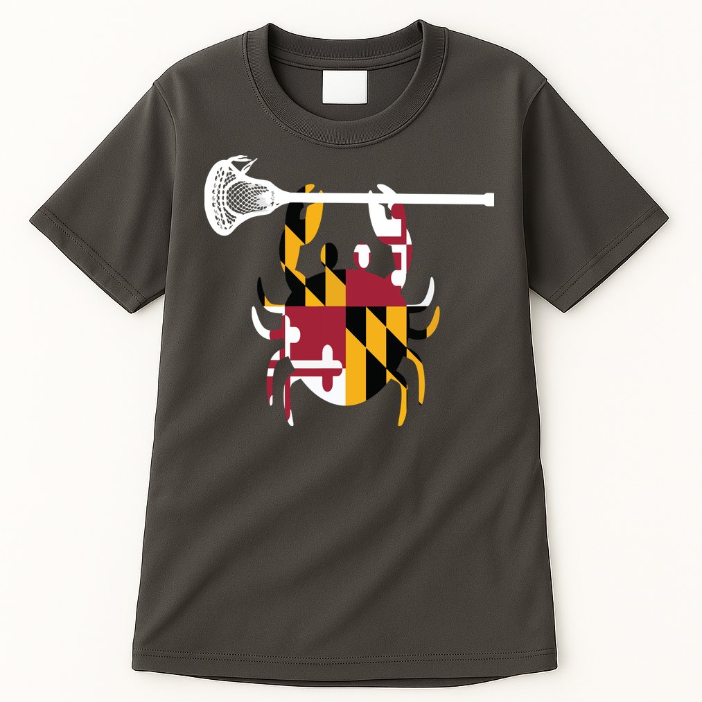 Lacrosse Shirts Helmet Sticks LAX Maryland Flag Gift Tall T-Shirt