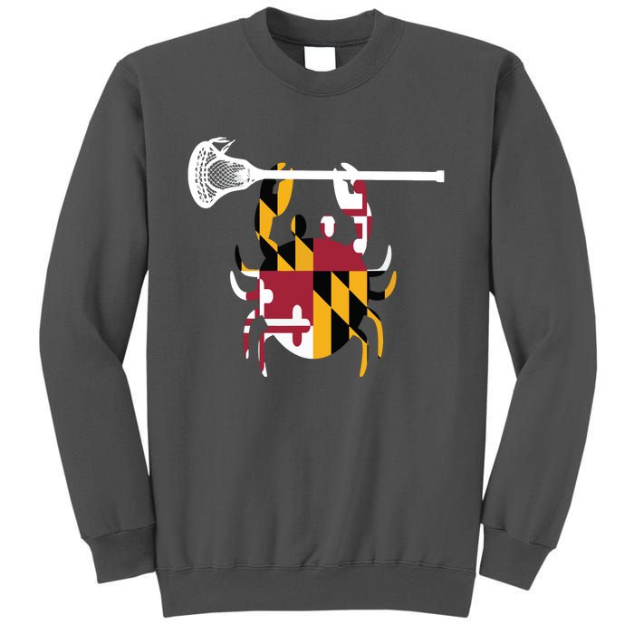 Lacrosse Shirts Helmet Sticks LAX Maryland Flag Gift Tall Sweatshirt