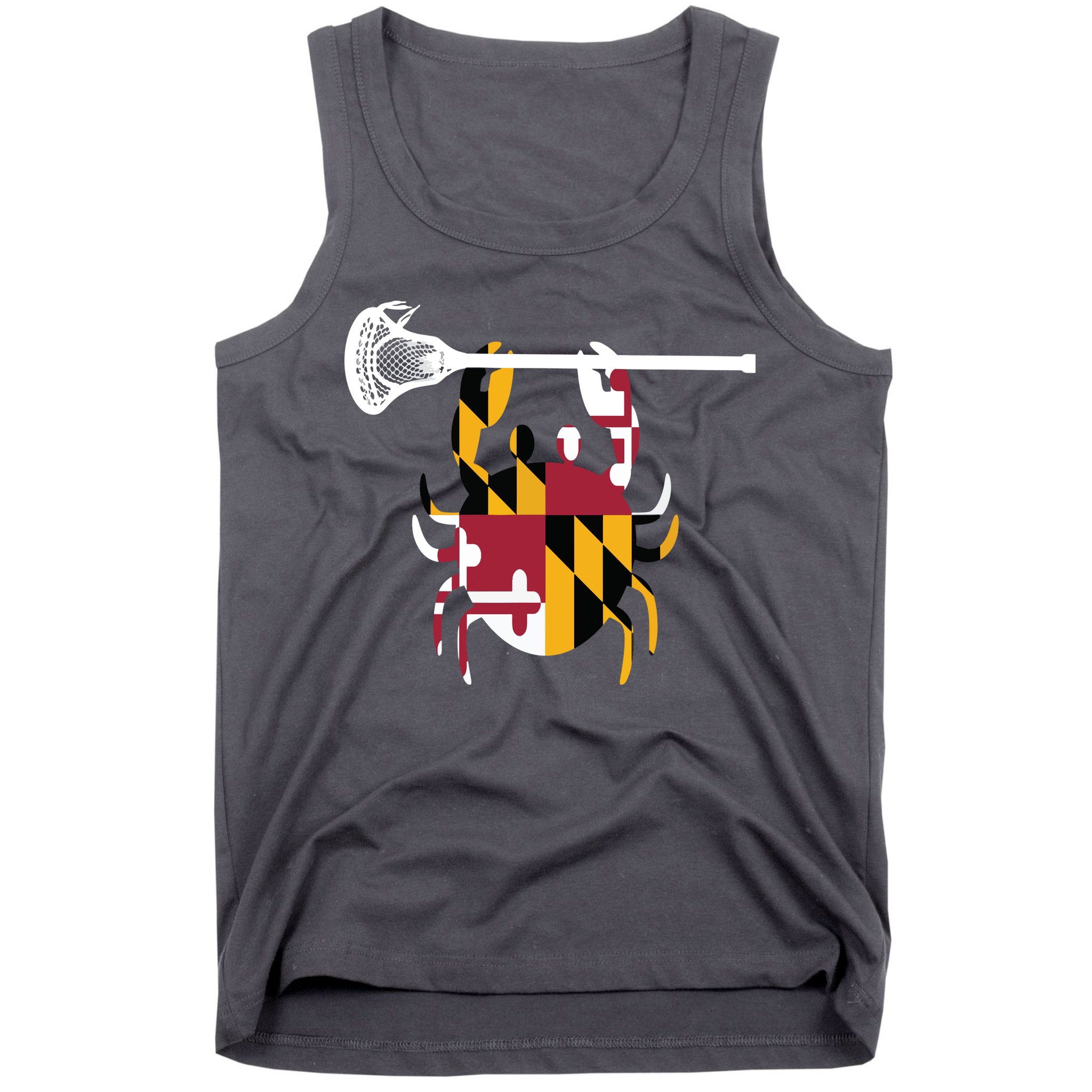 Lacrosse Shirts Helmet Sticks LAX Maryland Flag Gift Tank Top