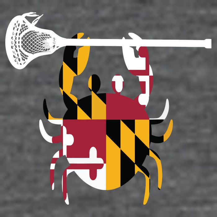 Lacrosse Shirts Helmet Sticks LAX Maryland Flag Gift Zip Tote Bag