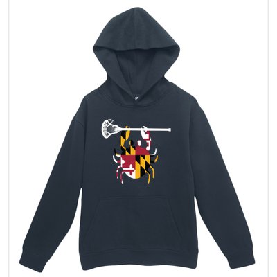 Lacrosse Shirts Helmet Sticks LAX Maryland Flag Gift Urban Pullover Hoodie