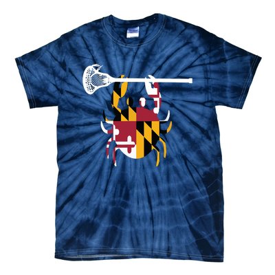 Lacrosse Shirts Helmet Sticks LAX Maryland Flag Gift Tie-Dye T-Shirt