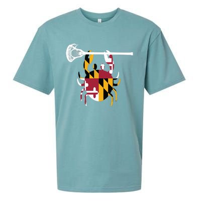 Lacrosse Shirts Helmet Sticks LAX Maryland Flag Gift Sueded Cloud Jersey T-Shirt