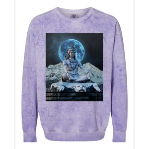 Lord Shiva Hinduism Blue Moon Gift Colorblast Crewneck Sweatshirt