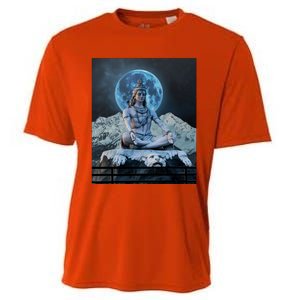 Lord Shiva Hinduism Blue Moon Gift Cooling Performance Crew T-Shirt