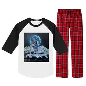 Lord Shiva Hinduism Blue Moon Gift Raglan Sleeve Pajama Set