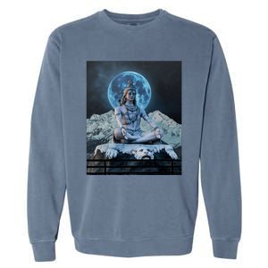 Lord Shiva Hinduism Blue Moon Gift Garment-Dyed Sweatshirt