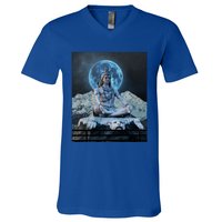 Lord Shiva Hinduism Blue Moon Gift V-Neck T-Shirt