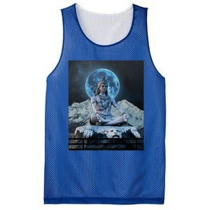 Lord Shiva Hinduism Blue Moon Gift Mesh Reversible Basketball Jersey Tank