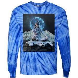 Lord Shiva Hinduism Blue Moon Gift Tie-Dye Long Sleeve Shirt