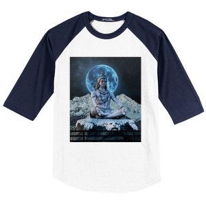 Lord Shiva Hinduism Blue Moon Gift Baseball Sleeve Shirt