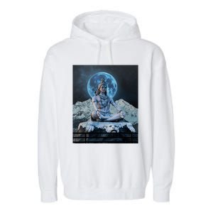 Lord Shiva Hinduism Blue Moon Gift Garment-Dyed Fleece Hoodie