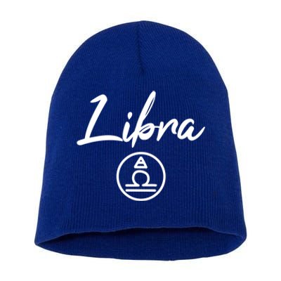 Libra Symbol Horoscope Zodiac Sign Astrology Meaningful Gift Short Acrylic Beanie