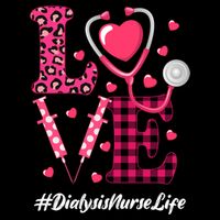 Love Stethoscope Hearts Dialysis Nurse Valentine's Day Gift Cooling Performance Crew T-Shirt