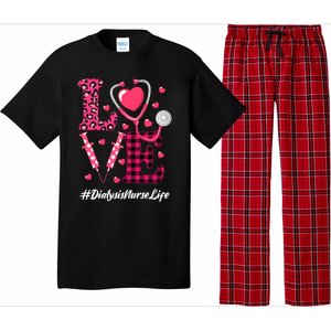 Love Stethoscope Hearts Dialysis Nurse Valentine's Day Gift Pajama Set