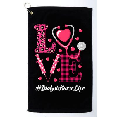 Love Stethoscope Hearts Dialysis Nurse Valentine's Day Gift Golf Towel