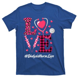 Love Stethoscope Hearts Dialysis Nurse Valentine's Day Gift T-Shirt