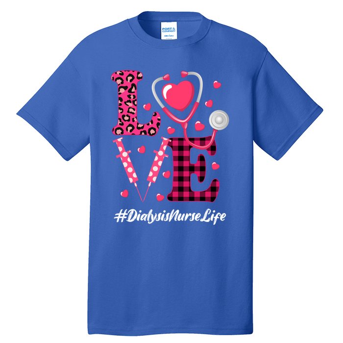 Love Stethoscope Hearts Dialysis Nurse Valentine's Day Gift Tall T-Shirt