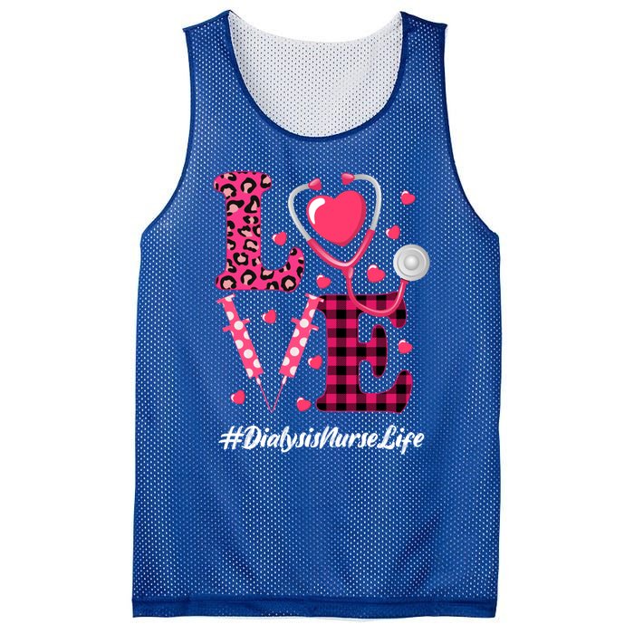 Love Stethoscope Hearts Dialysis Nurse Valentine's Day Gift Mesh Reversible Basketball Jersey Tank