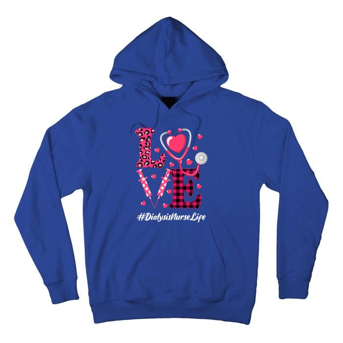 Love Stethoscope Hearts Dialysis Nurse Valentine's Day Gift Tall Hoodie