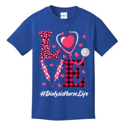 Love Stethoscope Hearts Dialysis Nurse Valentine's Day Gift Kids T-Shirt