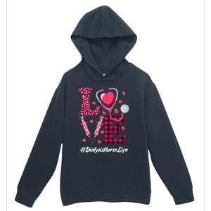 Love Stethoscope Hearts Dialysis Nurse Valentine's Day Gift Urban Pullover Hoodie