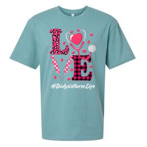 Love Stethoscope Hearts Dialysis Nurse Valentine's Day Gift Sueded Cloud Jersey T-Shirt